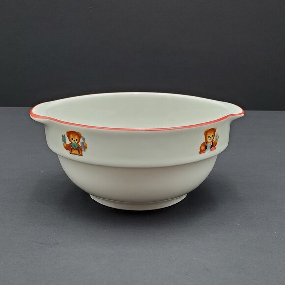 Reutter Teddy Bear Balloons Child's Cereal Snack Bowl Children's Porridge Dish - Picture 4 of 8